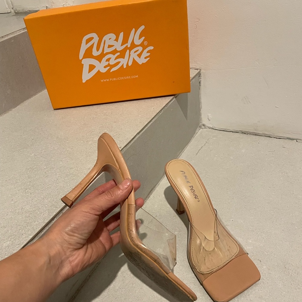 Public desire heels nude size 6